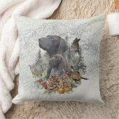 ドイツの冬の短いポインタ クッション (ブランケット)