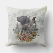 ドイツの冬の短いポインタ クッション (正面)