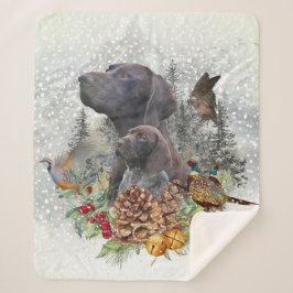 ドイツの冬の短いポインタ シェルパブランケット