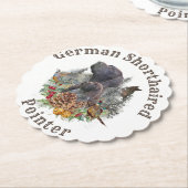 ドイツの冬の短いポインタ ペーパーコースター (アングル)