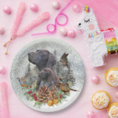 ドイツの冬の短いポインタ ペーパープレート (パーティー)