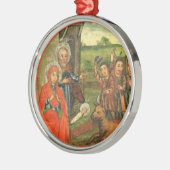 ドイツの出生の陶磁器のオーナメント メタルオーナメント (左)