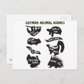 ドイツの動物名 ポストカード (正面/裏面)