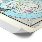 ドイツの北極の地図(1891年) ポスター (角)