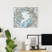 ドイツの北極の地図(1891年) ポスター (ホームオフィス)