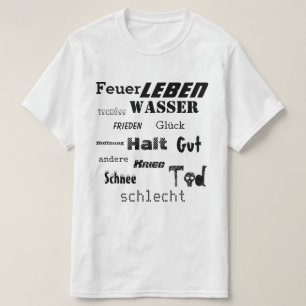 ドイツの単語の雲 Tシャツ