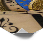 ドイツの古い時計の近く ポスター (角)