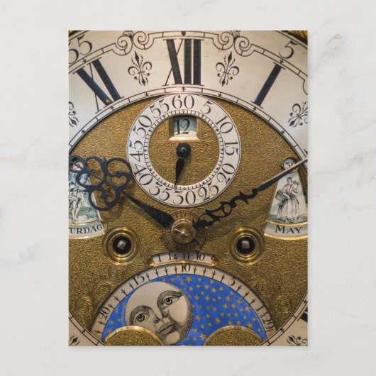 ドイツの古い時計の近く ポストカード (正面)