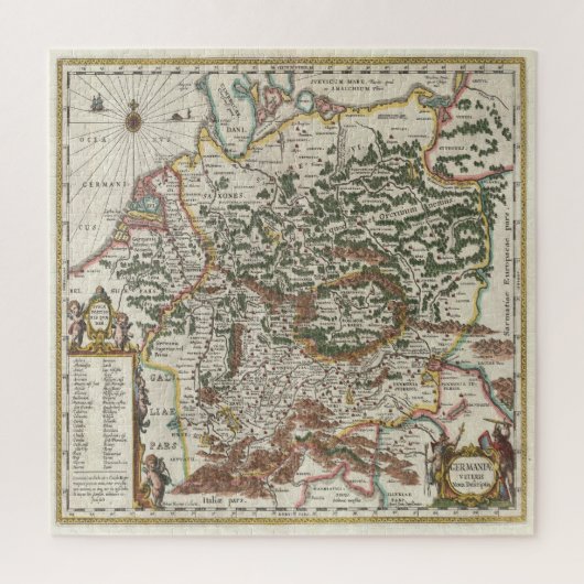 ドイツの古地図 ジグソーパズル (縦)
