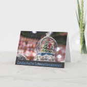 ドイツの吹雪の世界メリークリスマスグリーティング カード (裏面)