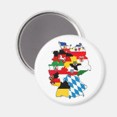 ドイツの国政国旗のマップ地域 マグネット (正面/裏面)