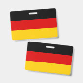 ドイツの国旗が付いた名札 バッジ (正面＆裏面)