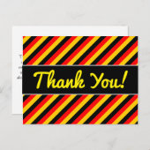 ドイツの国旗にインスパイアされたカラフルなストライプ柄 ポストカード (正面/裏面)