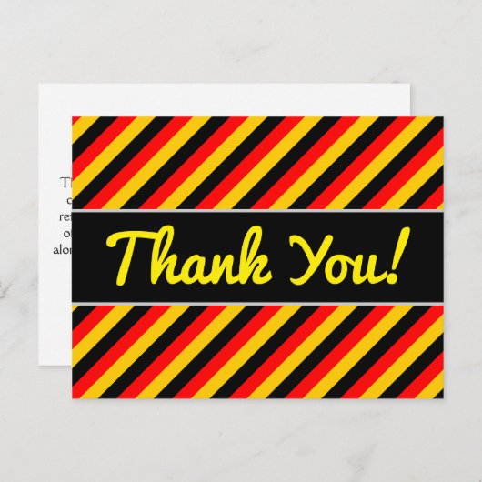 ドイツの国旗にインスパイアされたカラフルなストライプ柄 ポストカード (正面/裏面)