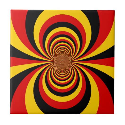 ドイツの国旗の色のアートプリントが大好きです タイル (正面)