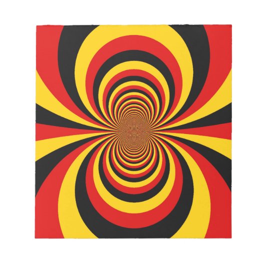 ドイツの国旗の色のアートプリントが大好きです ノートパッド (正面)