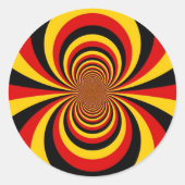 ドイツの国旗の色のアートプリントが大好きです ラウンドシール (正面)