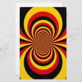 ドイツの国旗の色のアートプリントが大好きです 便箋 (正面/裏面)