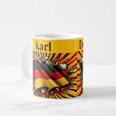 ドイツの国旗マグカップ。 コーヒーマグカップ (正面左)