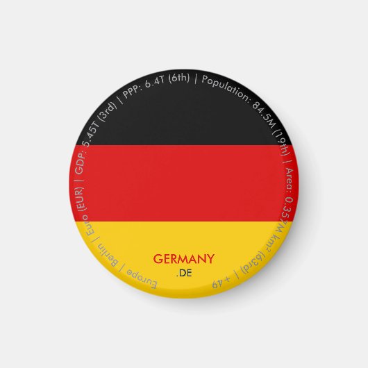 ドイツの国旗マグネット マグネット (正面)