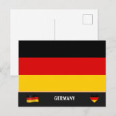 ドイツの国旗 & ドイツ 国 旅行 / ドイツ ポストカード (正面/裏面)