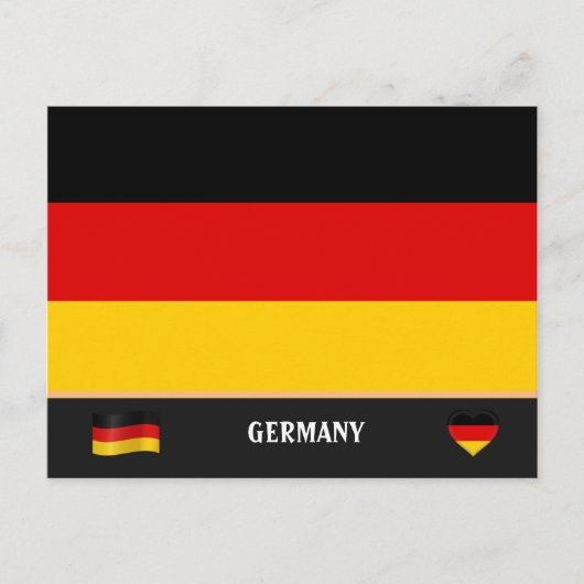 ドイツの国旗 & ドイツ 国 旅行 / ドイツ ポストカード (正面)