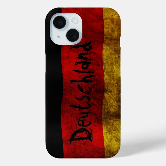 ドイツの国旗(ヴィンテージ) Case-Mate iPhoneケース (裏面)