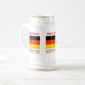 ドイツの国旗 赤 カスタマイズ ビールジョッキ (正面左)