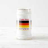 ドイツの国旗 赤 カスタマイズ ビールジョッキ (中央)