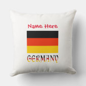ドイツの国旗 赤 パーソナライズ クッション (裏面)