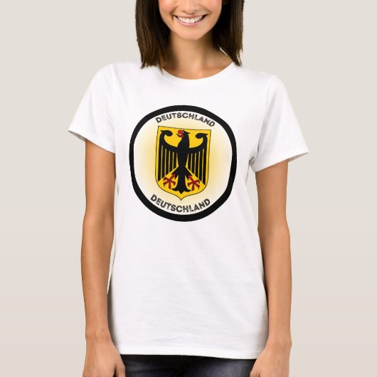 ドイツの国章の円形デザイン Tシャツ (正面)