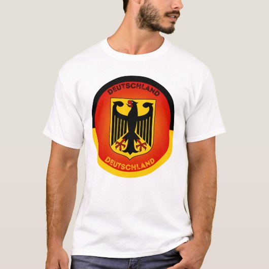 ドイツの国章の円形デザイン Tシャツ (正面)