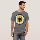 ドイツの国章の円形デザイン Tシャツ (正面フル)