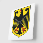 ドイツの国章 スクエア壁時計 (傾斜)