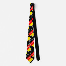 ドイツの地図および旗 ネクタイ