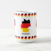 ドイツの地図におよぶ国旗のデザイン コーヒーマグカップ (中央)
