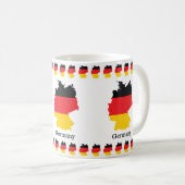 ドイツの地図に旗をデザインしたお土産 コーヒーマグカップ (正面右)