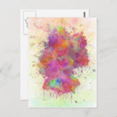 ドイツの地図の水彩スタイル ポストカード (正面/裏面)