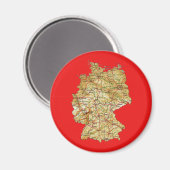 ドイツの地図マグネット マグネット (正面/裏面)