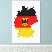 ドイツの地図 キャンバスプリント (インサイチュ (ウッドフロア))