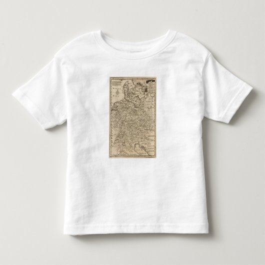 ドイツの地図 トドラーTシャツ (正面)