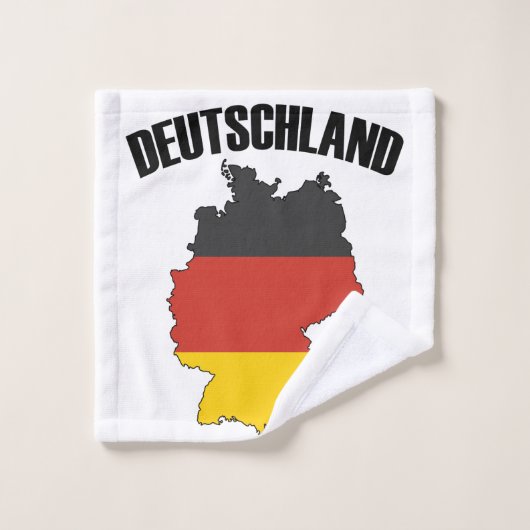 ドイツの地図 – ドイツ国旗 – ドイツの旅行 ウォッシュタオル (ウォッシュタオル)
