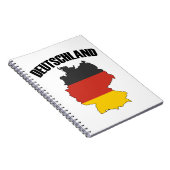 ドイツの地図 – ドイツ国旗 – ドイツの旅行 ノートブック (右側)