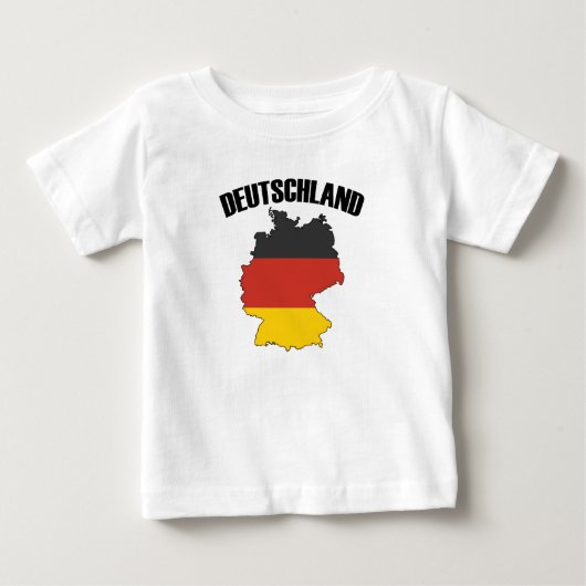 ドイツの地図 – ドイツ国旗 – ドイツの旅行 ベビーTシャツ (正面)