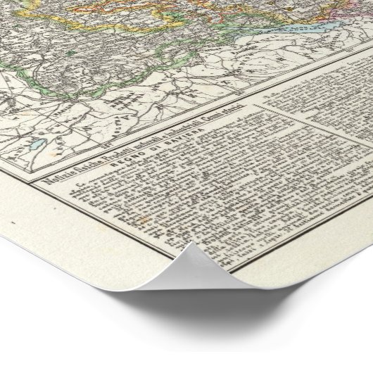 ドイツの地図 ポスター (角)