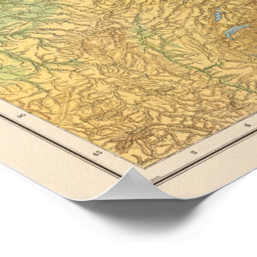 ドイツの地図 ポスター (角)