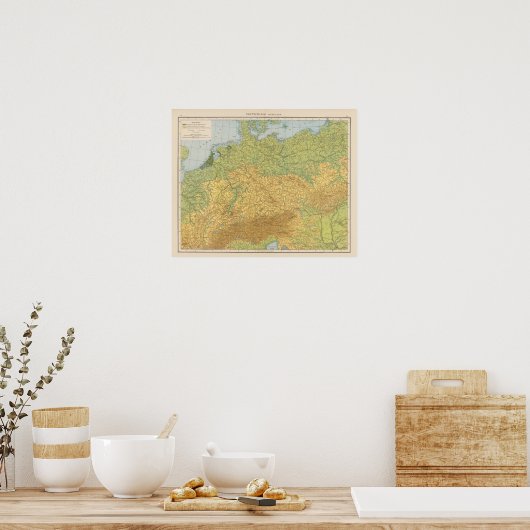 ドイツの地図 ポスター (キッチン)
