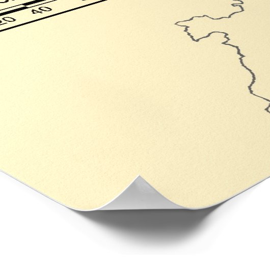 ドイツの地図 ポスター (角)