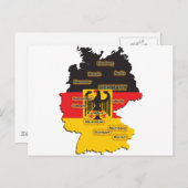 ドイツの地図 ポストカード (正面/裏面)