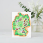 ドイツの地図 ポストカード (スタンド正面)